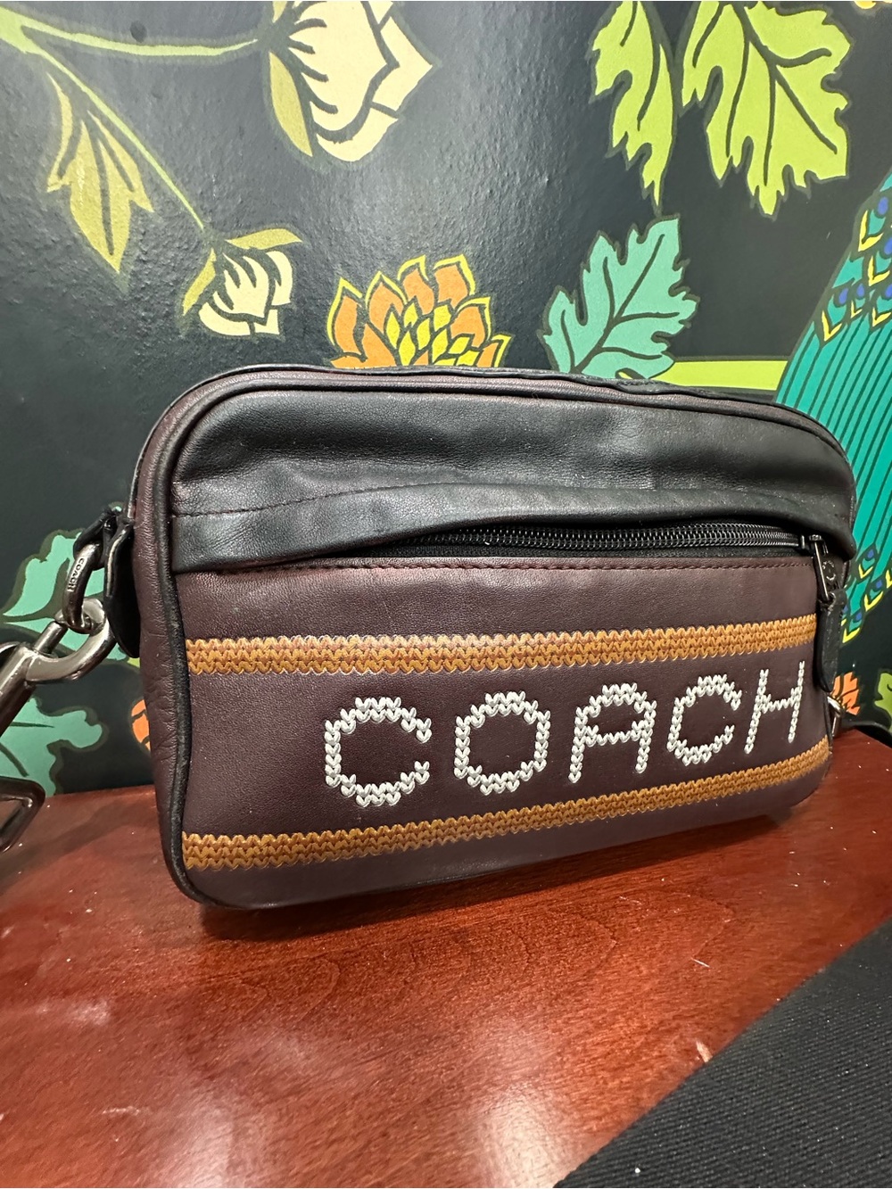 Coach Graham Oxblood Leather Camera Crossbody Bag Embroidered - Picture 7 of 11